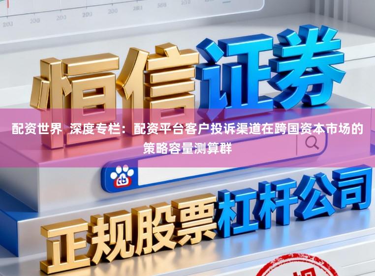 配资世界  深度专栏：配资平台客户投诉渠道在跨国资本市场的策略容量测算群